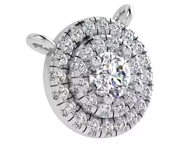 Round Halo Pendant 4481