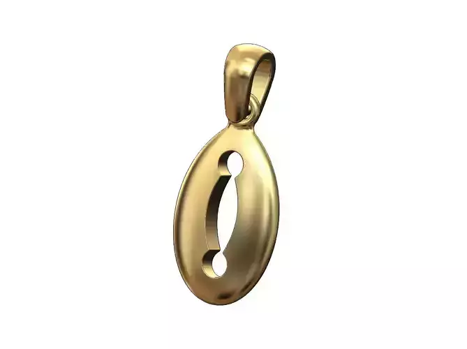 Open link teardrop almond pendant charm 3D print model