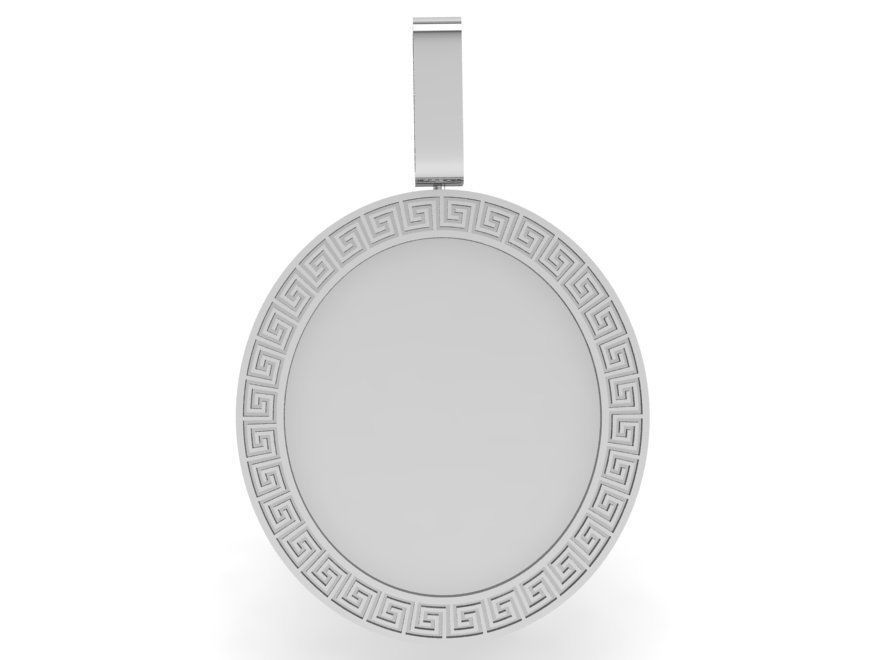 Circle Engraving Pendant 4484 3D print model_3