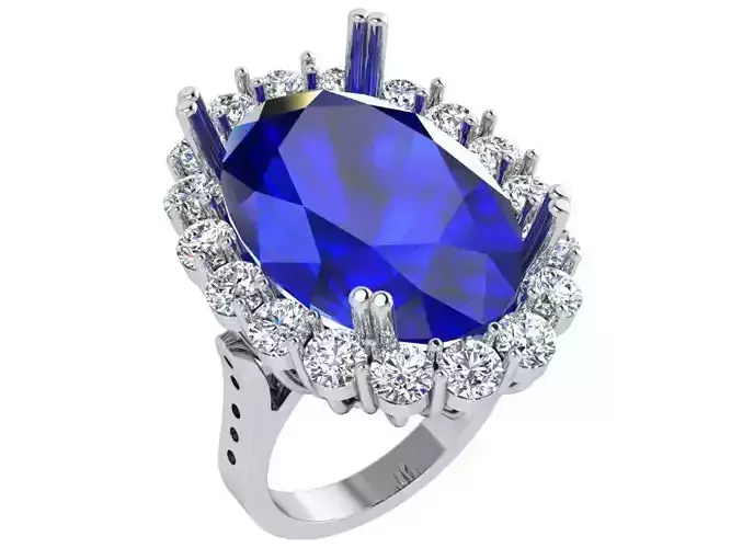 Oval Cluster Ring 4486