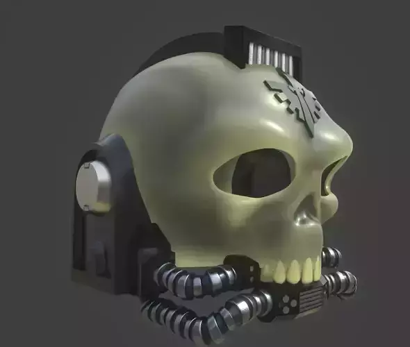 Original Design Chaplain Warhammer 40K style Helmet STL 3D print model