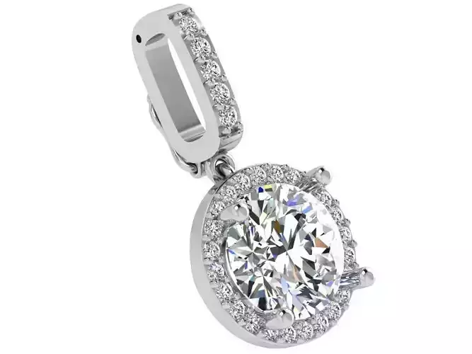 Round Halo Pendant 4489