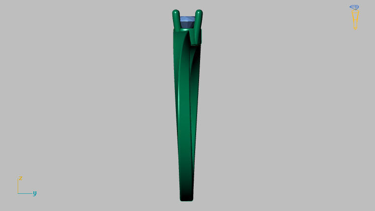 Solitaire Ring 3 40mm Gem 3D print model_12