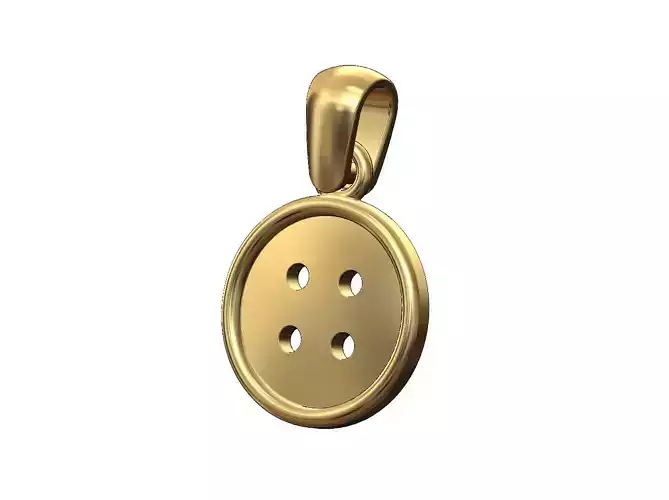 Sewing button pendant charm 3D print model