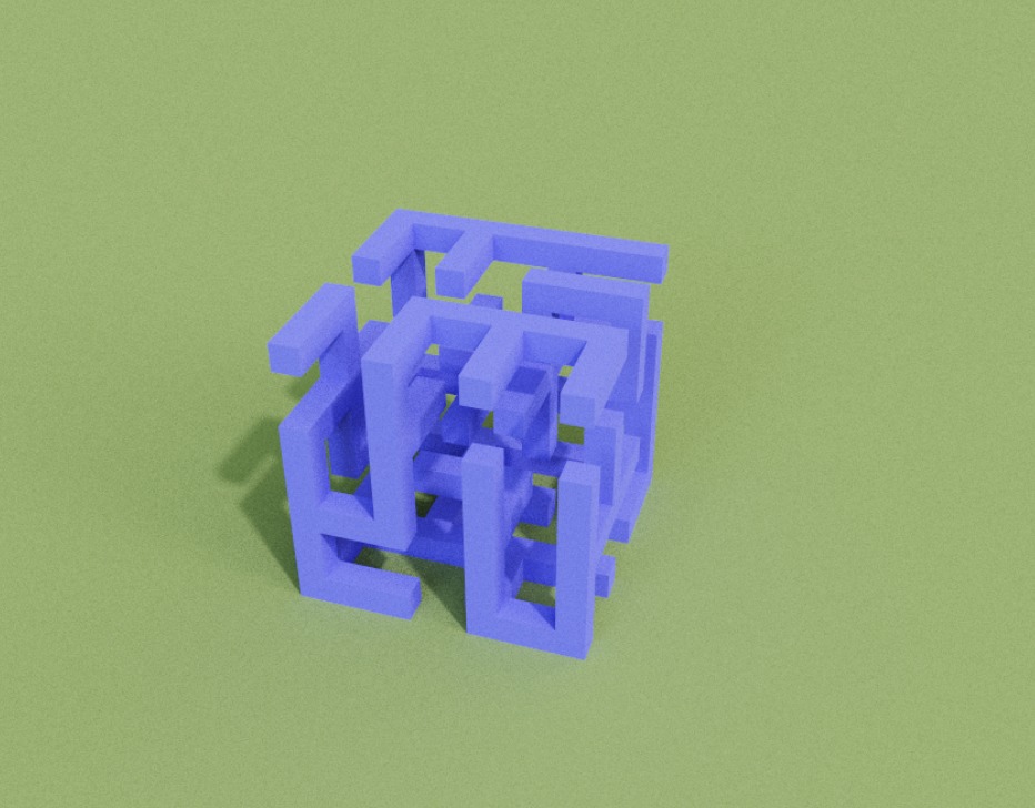 Tiny Maze Cube 3D model_15