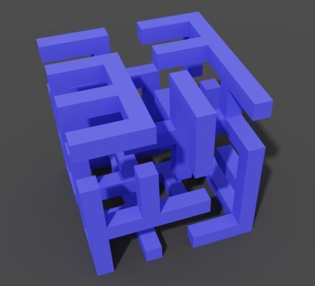 Tiny Maze Cube 3D model_2