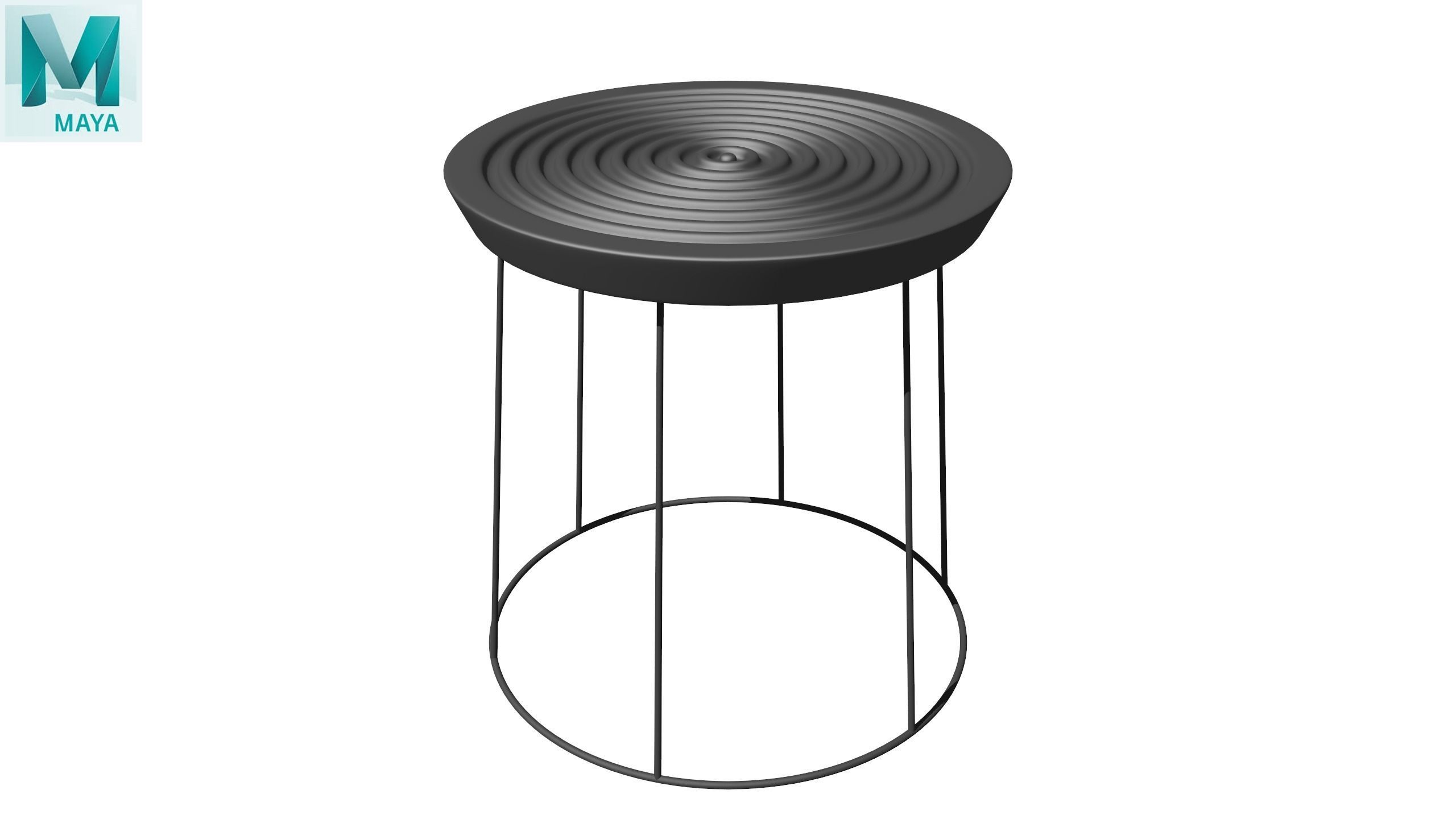 Coffee Table Kraplyna Low-poly 3D model_26