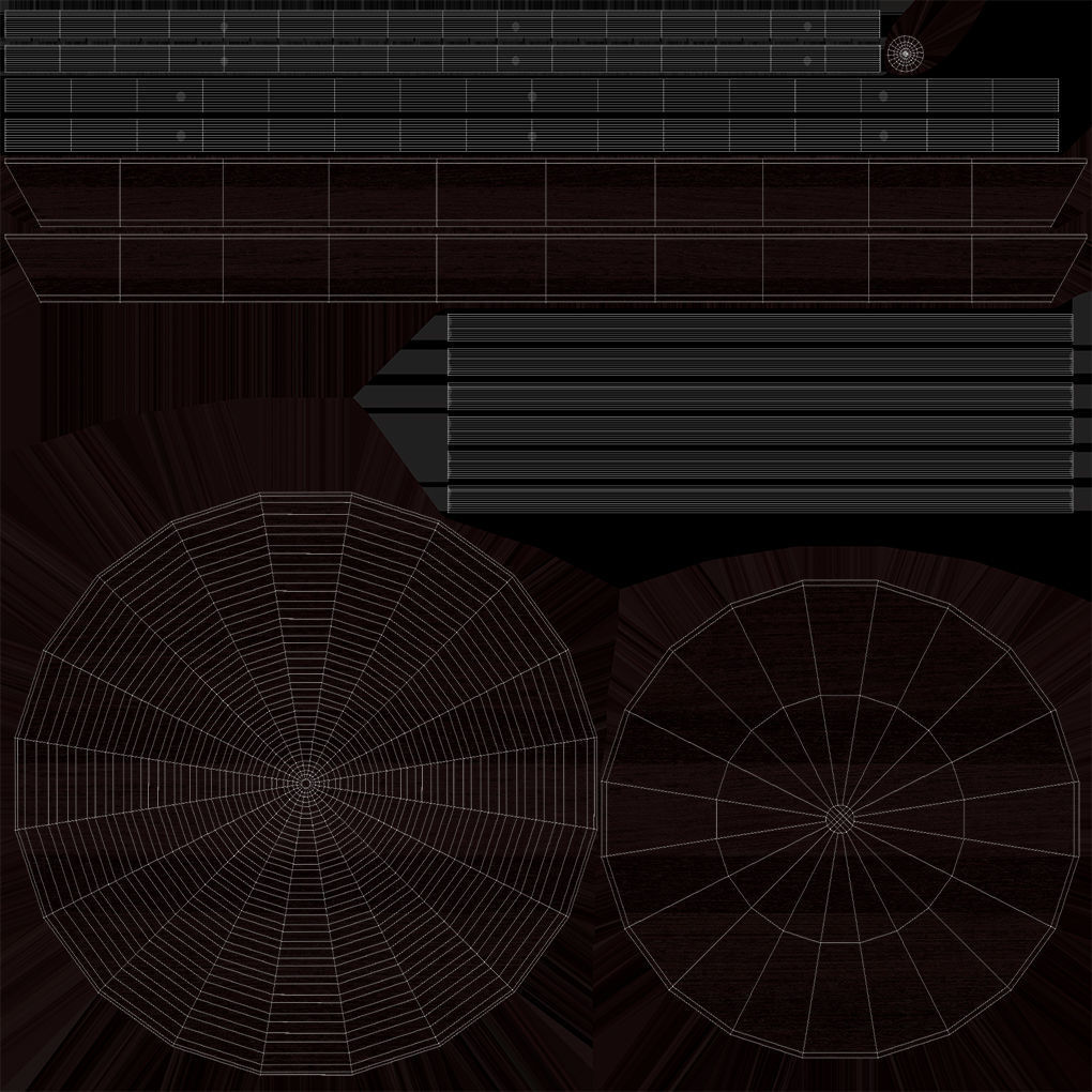 Coffee Table Kraplyna Low-poly 3D model_31