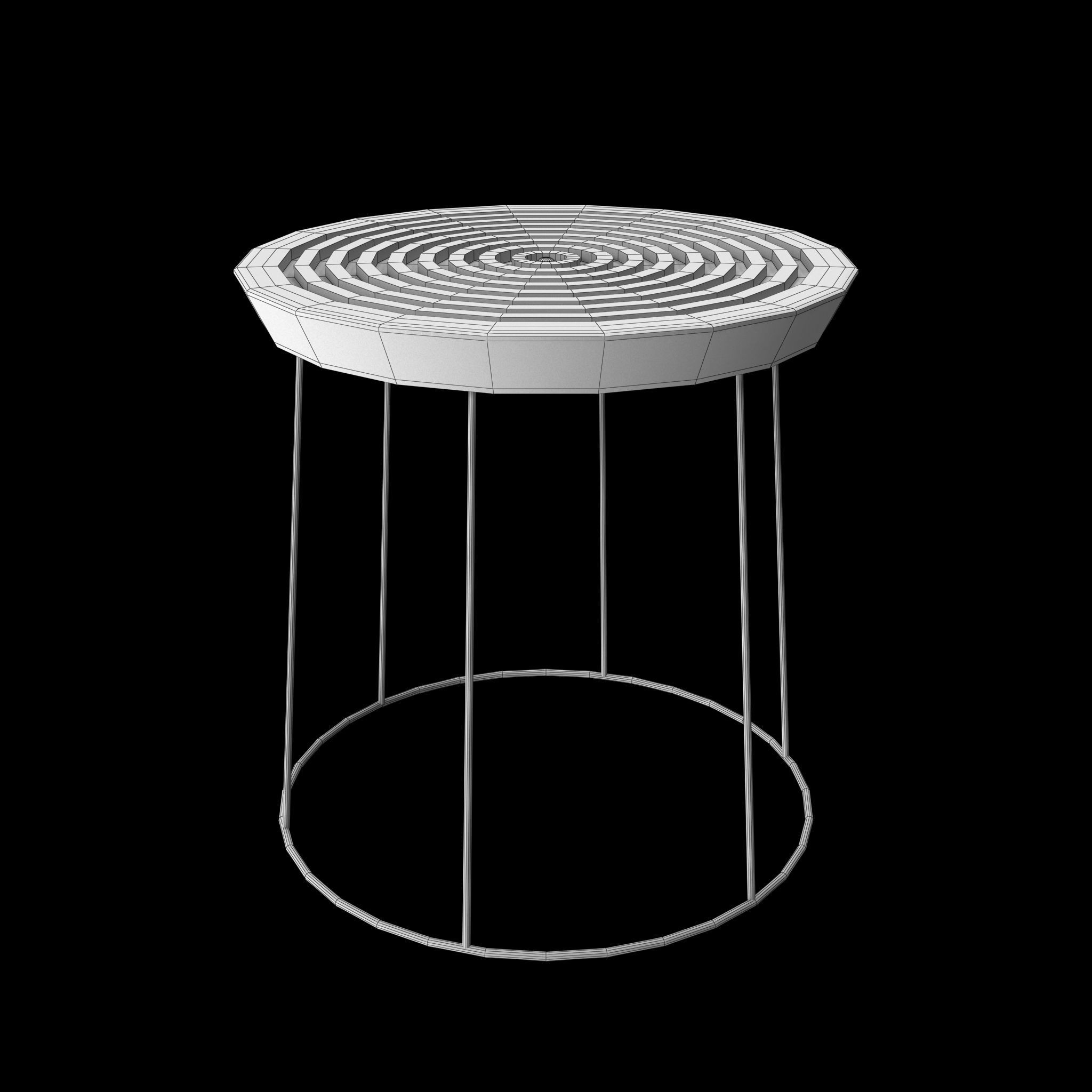 Coffee Table Kraplyna Low-poly 3D model_12