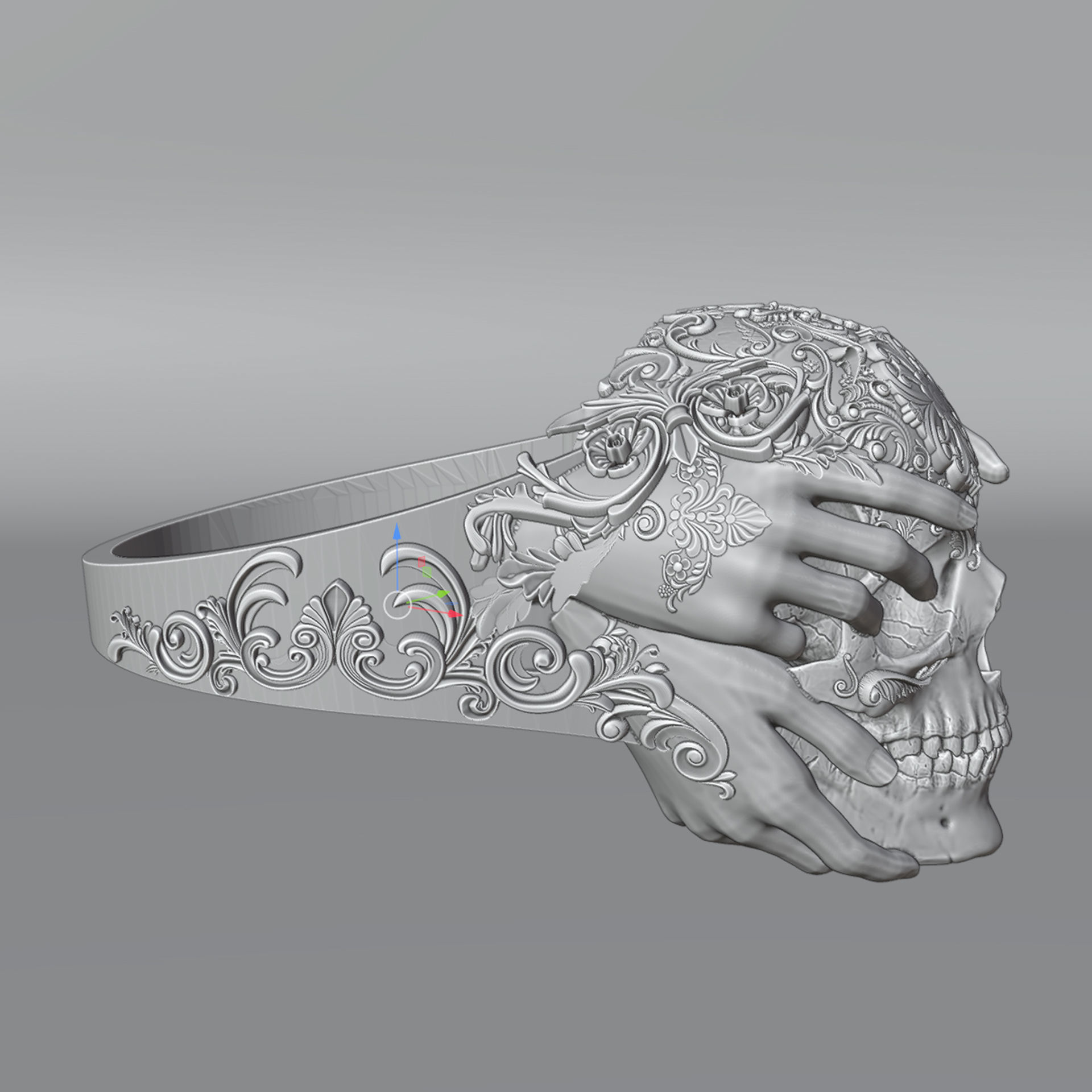Skull Ring Special Design 3D print model_5