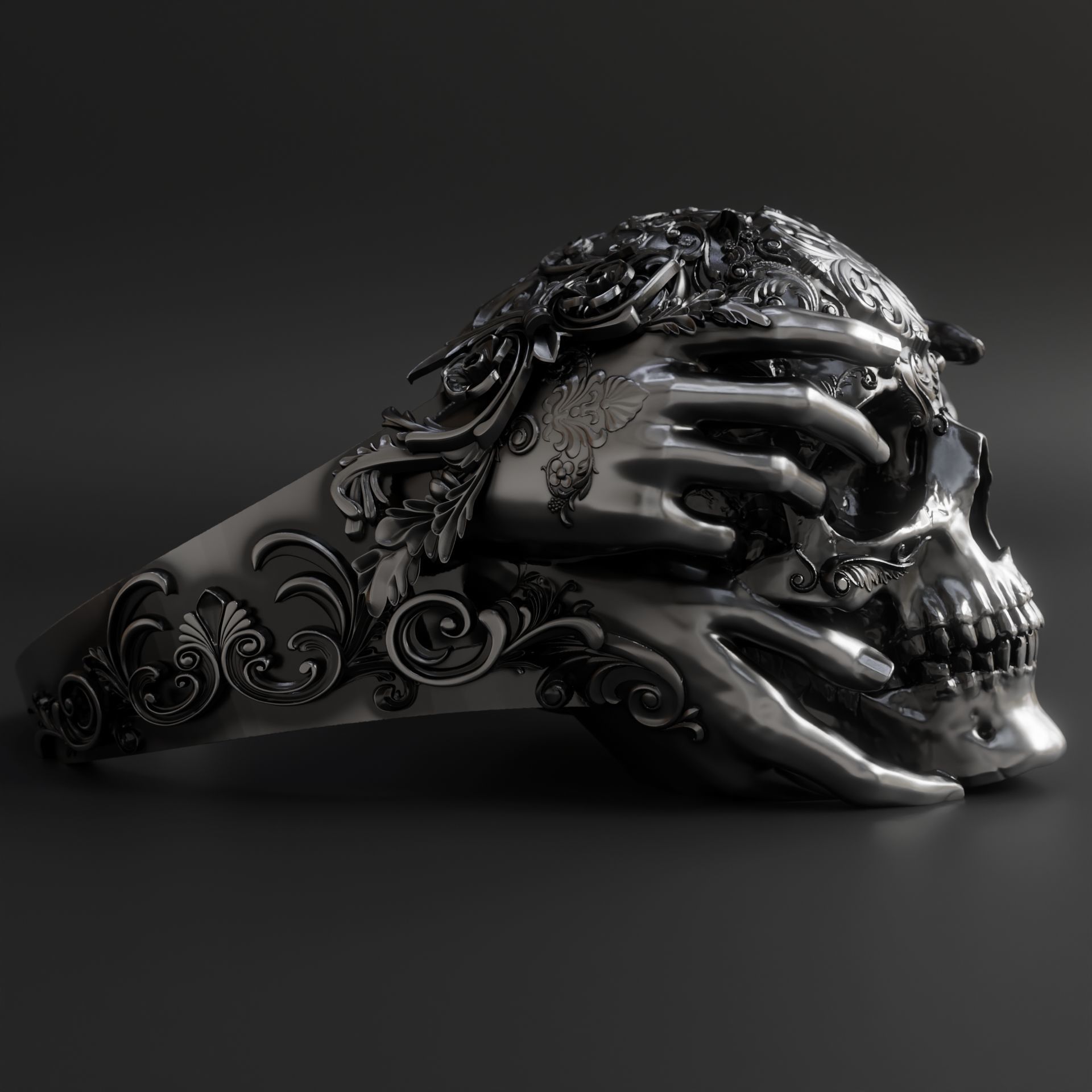 Skull Ring Special Design 3D print model_2