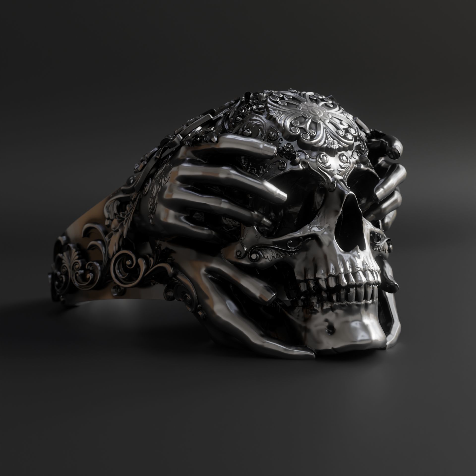 Skull Ring Special Design 3D print model_1