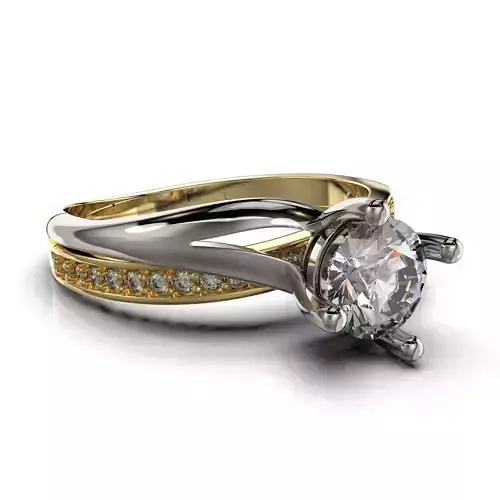 Printable jewelry engagement ring gem 5mm STL 3dm 3D print model