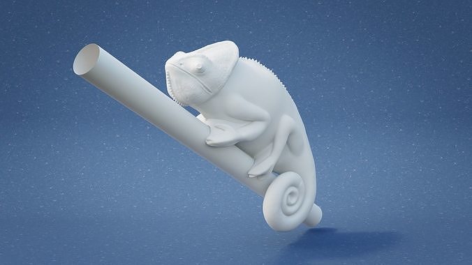 Chameleon Climbing 3D print model