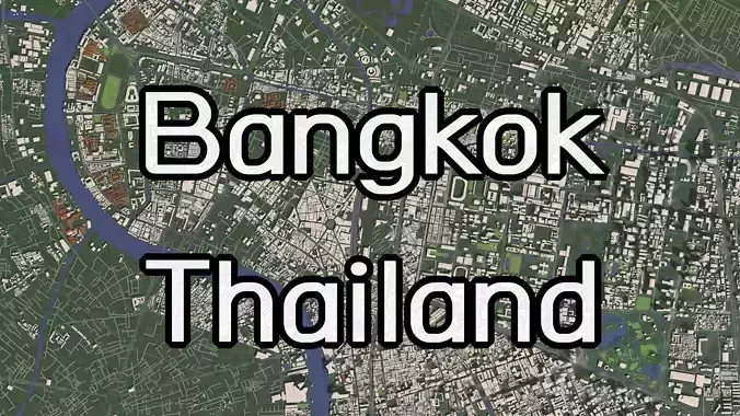 Bangkok Thailand - city and urban 3D model