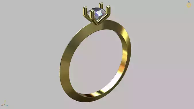 Solitaire Ring 4 00mm Gem