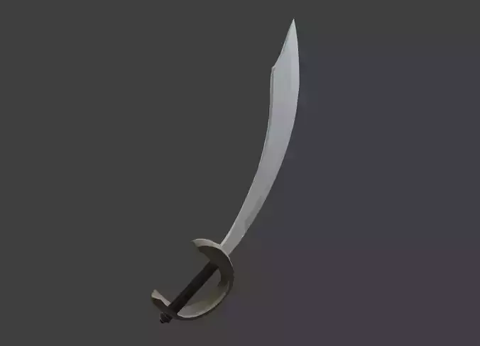 Pirate Cutlass - Low Poly Game Ready