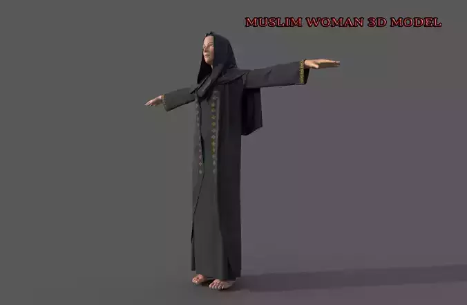 MUSLIM WOMAN 3D MODEL 3D model