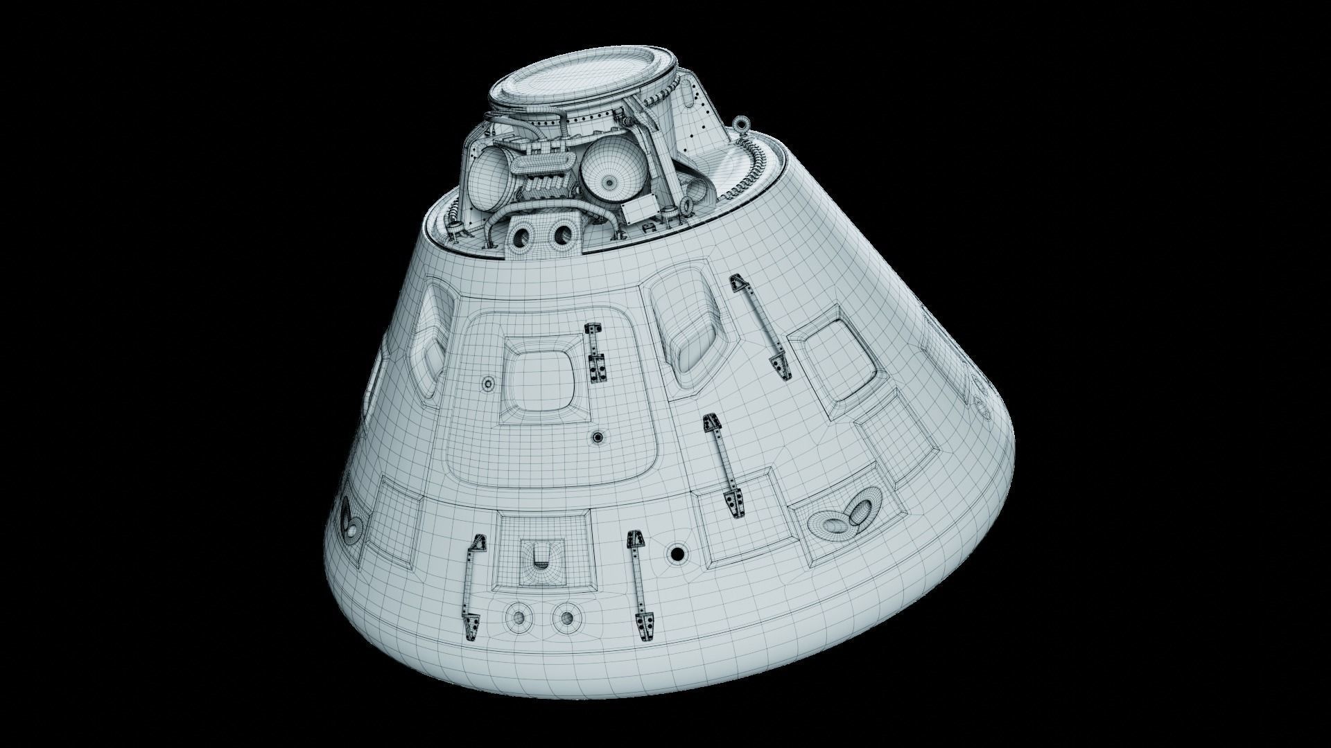 Apollo 10 Command Module 3D model_4