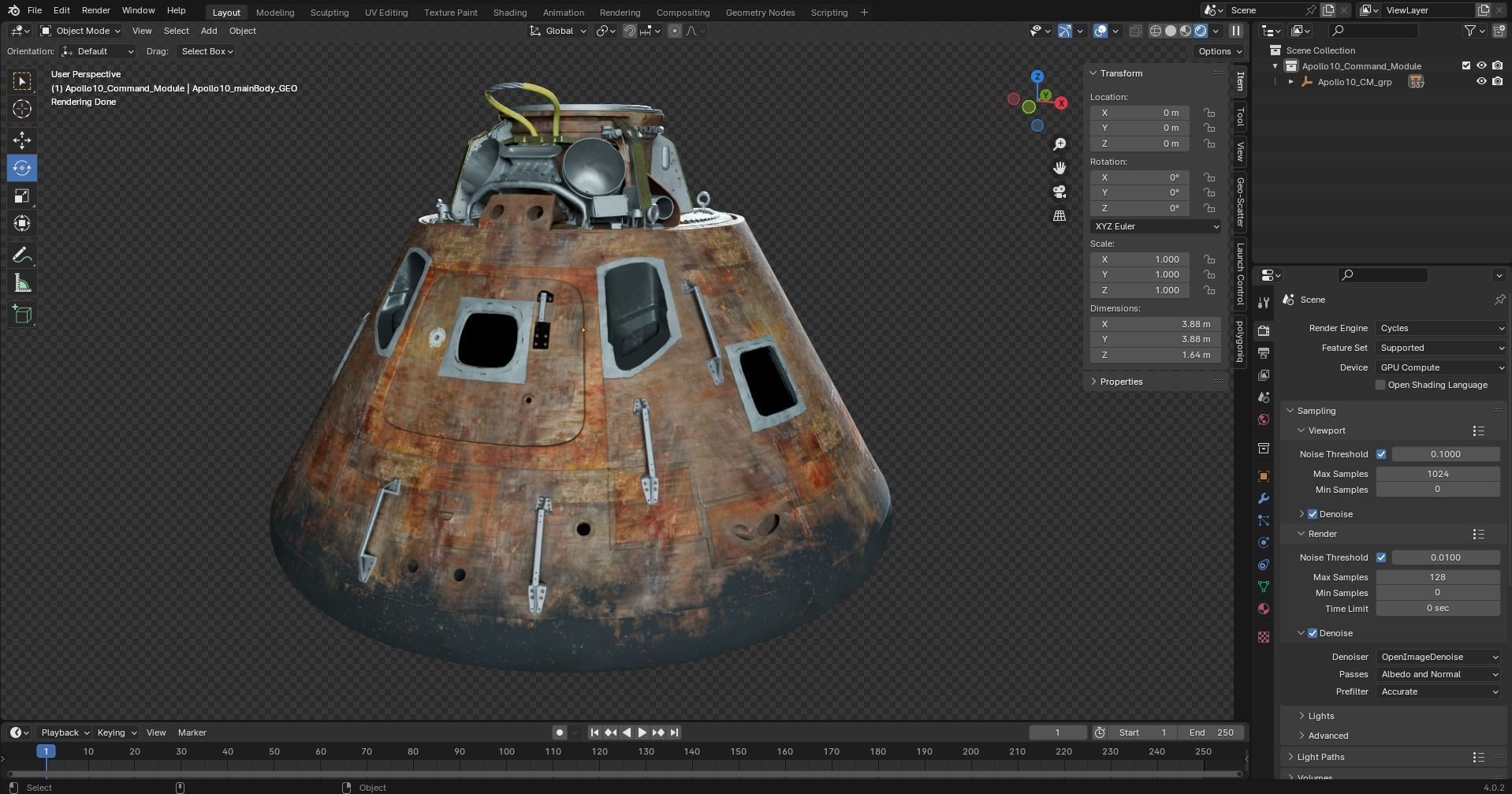 Apollo 10 Command Module 3D model_8