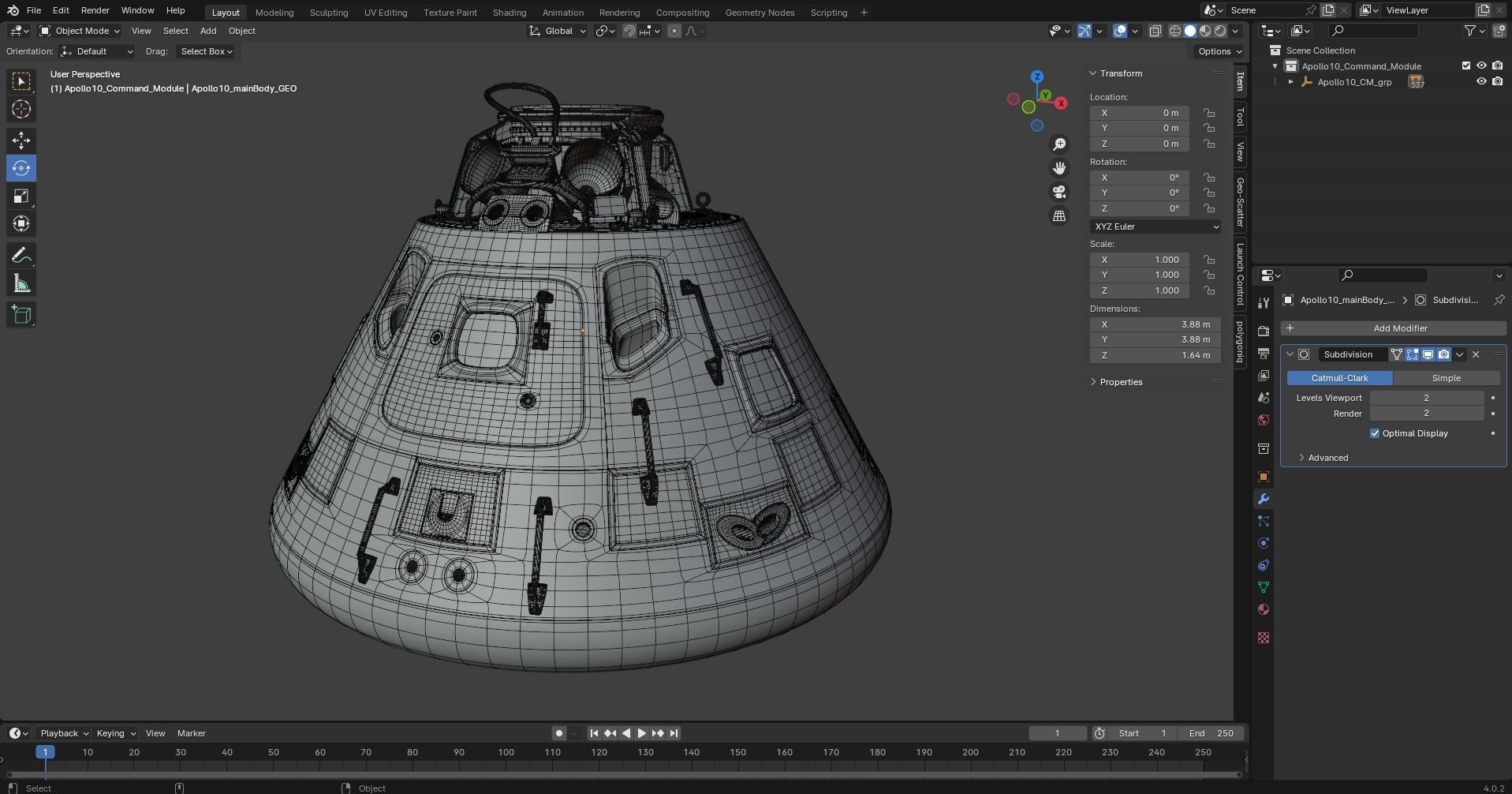 Apollo 10 Command Module 3D model_9