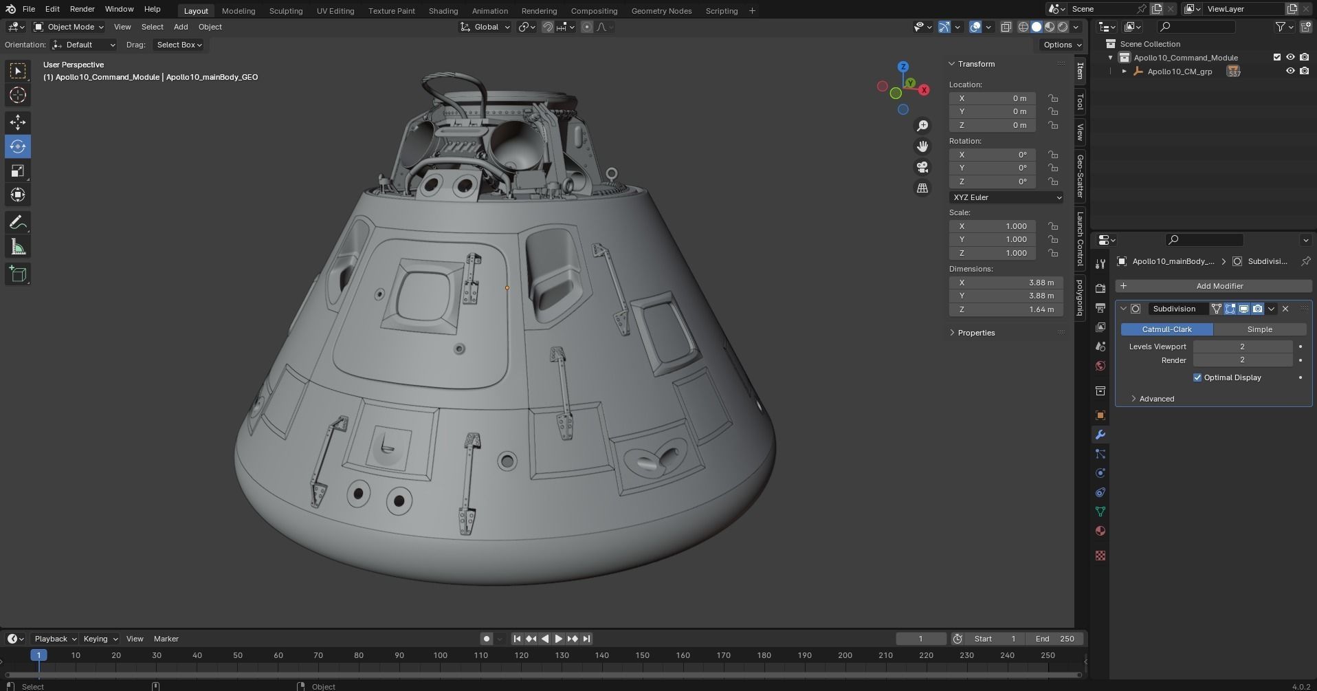 Apollo 10 Command Module 3D model_10
