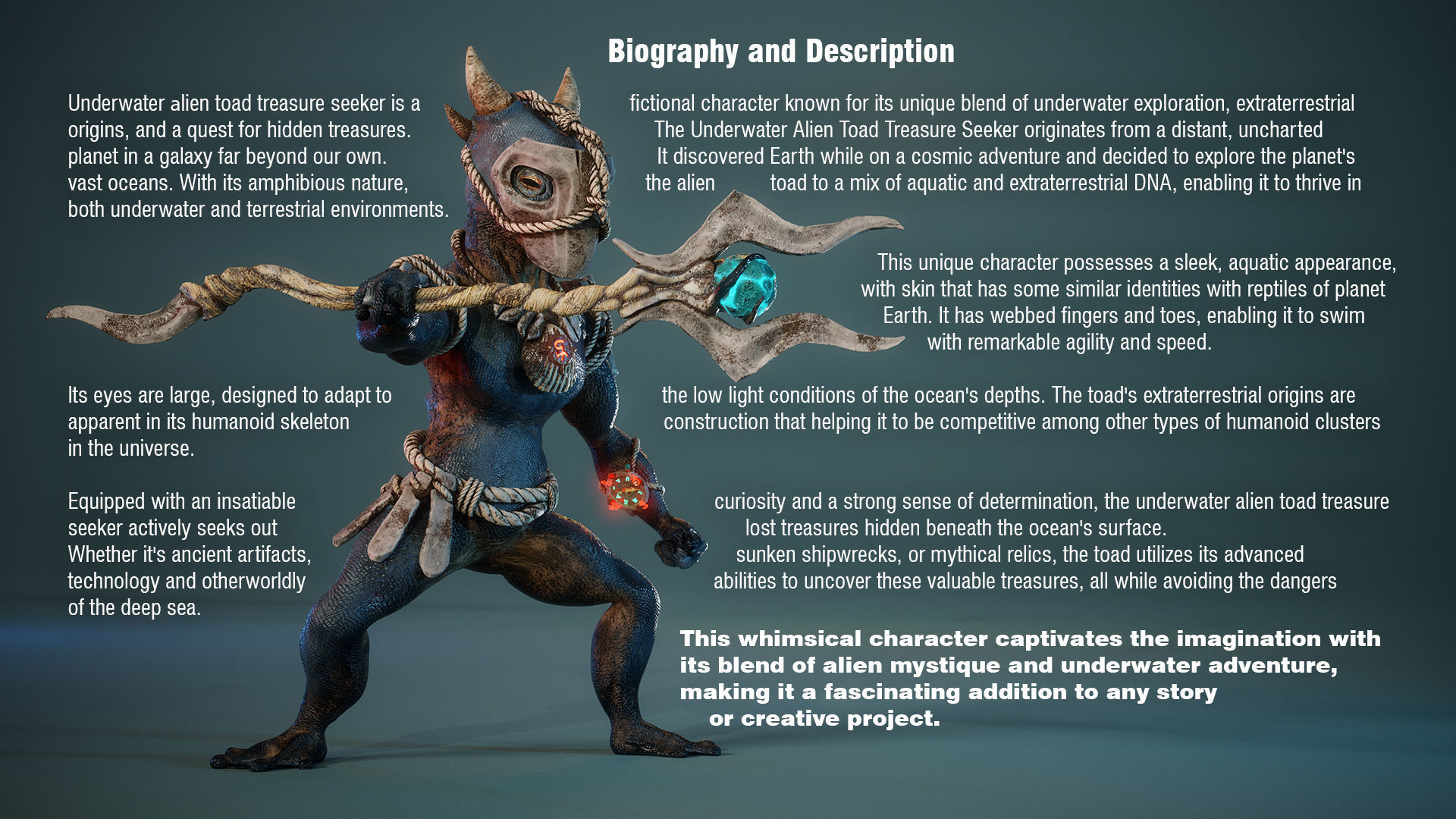 Alien Toad Navigator - Game Ready Low-poly 3D model_3