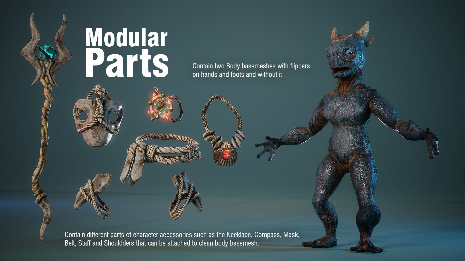 Alien Toad Navigator - Game Ready Low-poly 3D model_5