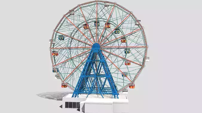 Ferris Wheel Low-poly 3D model