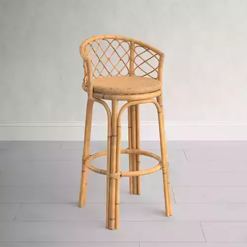 Bamboo Bar Stool 3D model