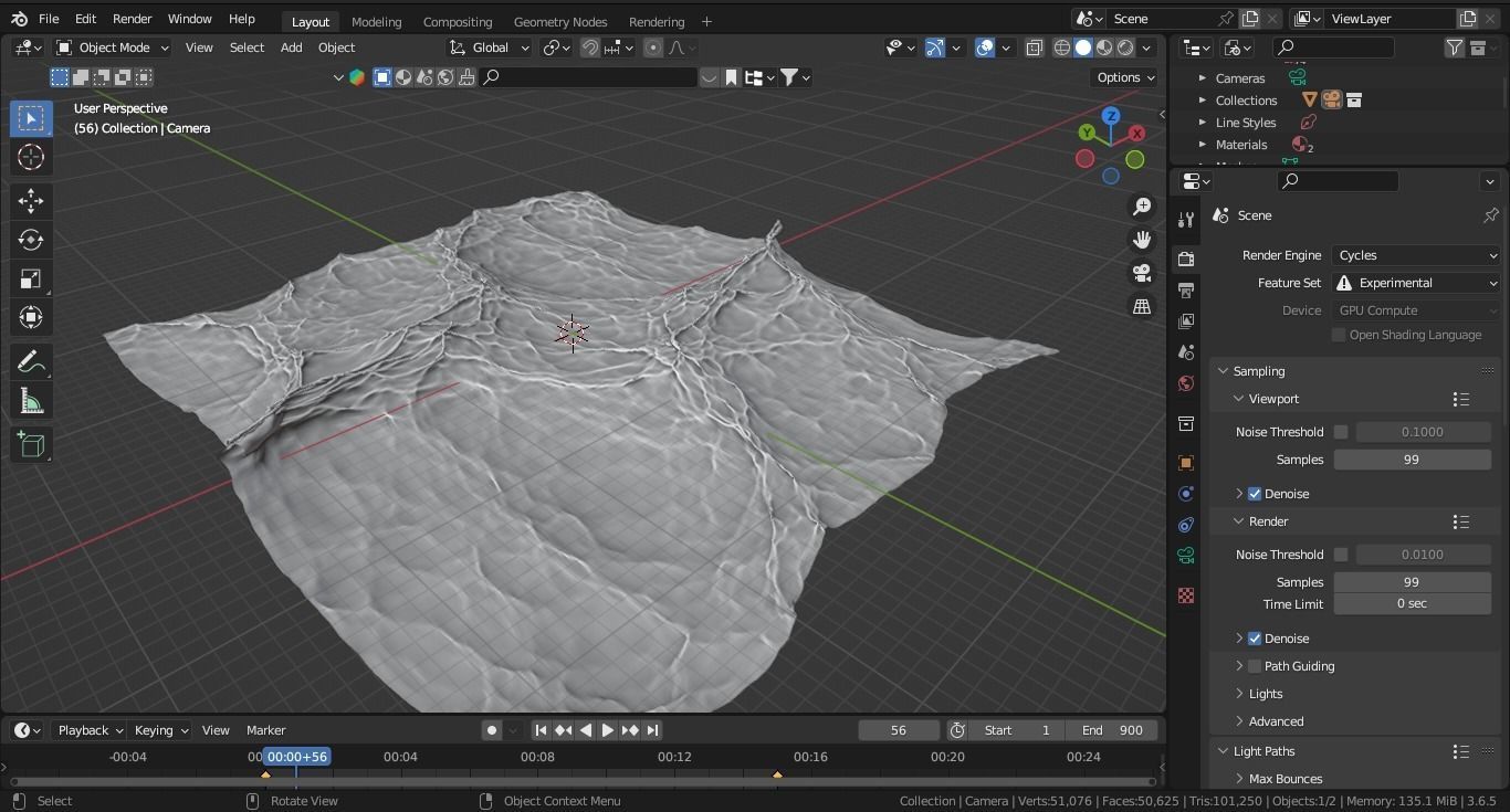 Create an Ocean Realistic in Blender 3D model_3