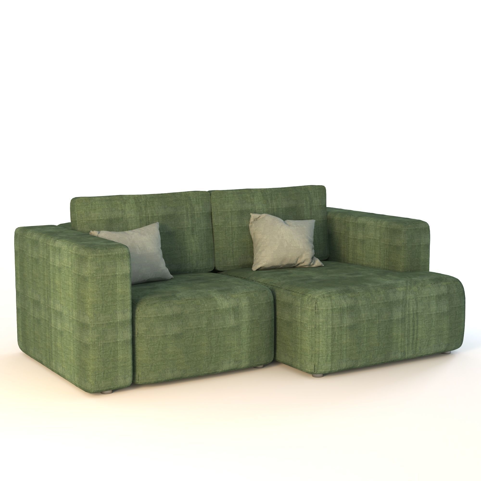 modern green sofa 1 3D model_1