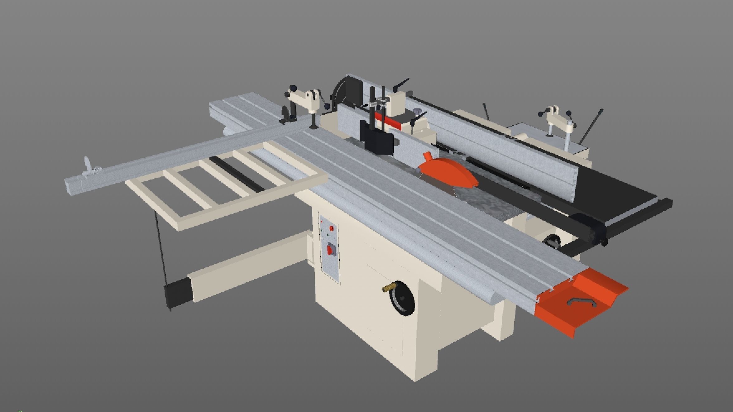 Sicar C400 Table Saw Combination Machine 3D model_7