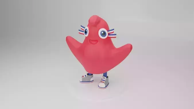Paris olympics mascot 2024 3D model