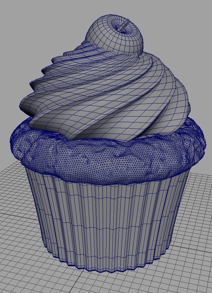 Cherry Cupcake 3D print model_6