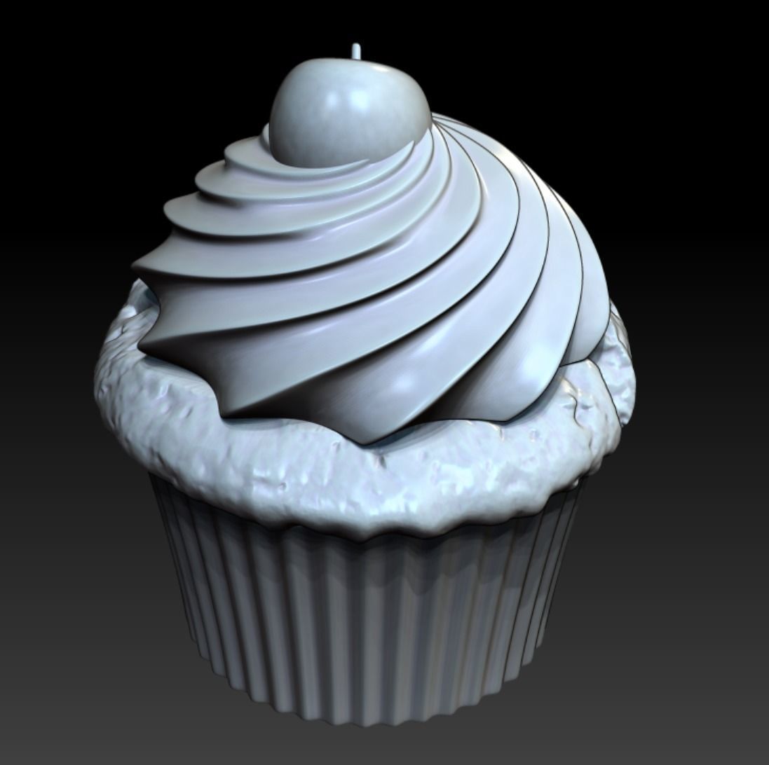 Cherry Cupcake 3D print model_3
