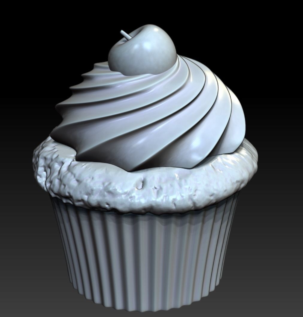 Cherry Cupcake 3D print model_4