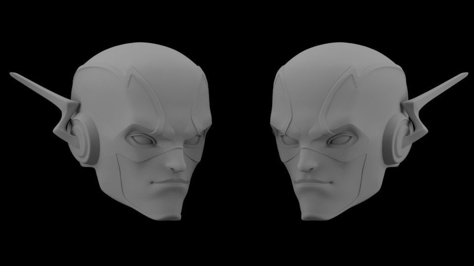 THE FLASH AND KID FLASH HEAD SCULPT 3D print model_1