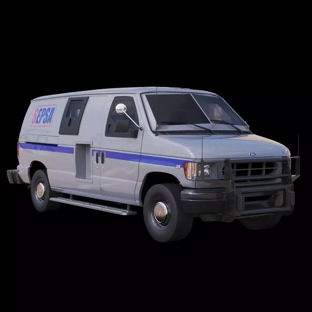 Armored Van Money Truck 3D model_0