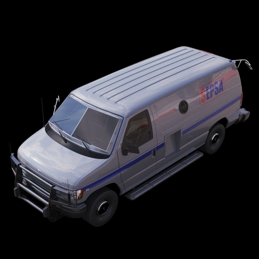 Armored Van Money Truck 3D model_4
