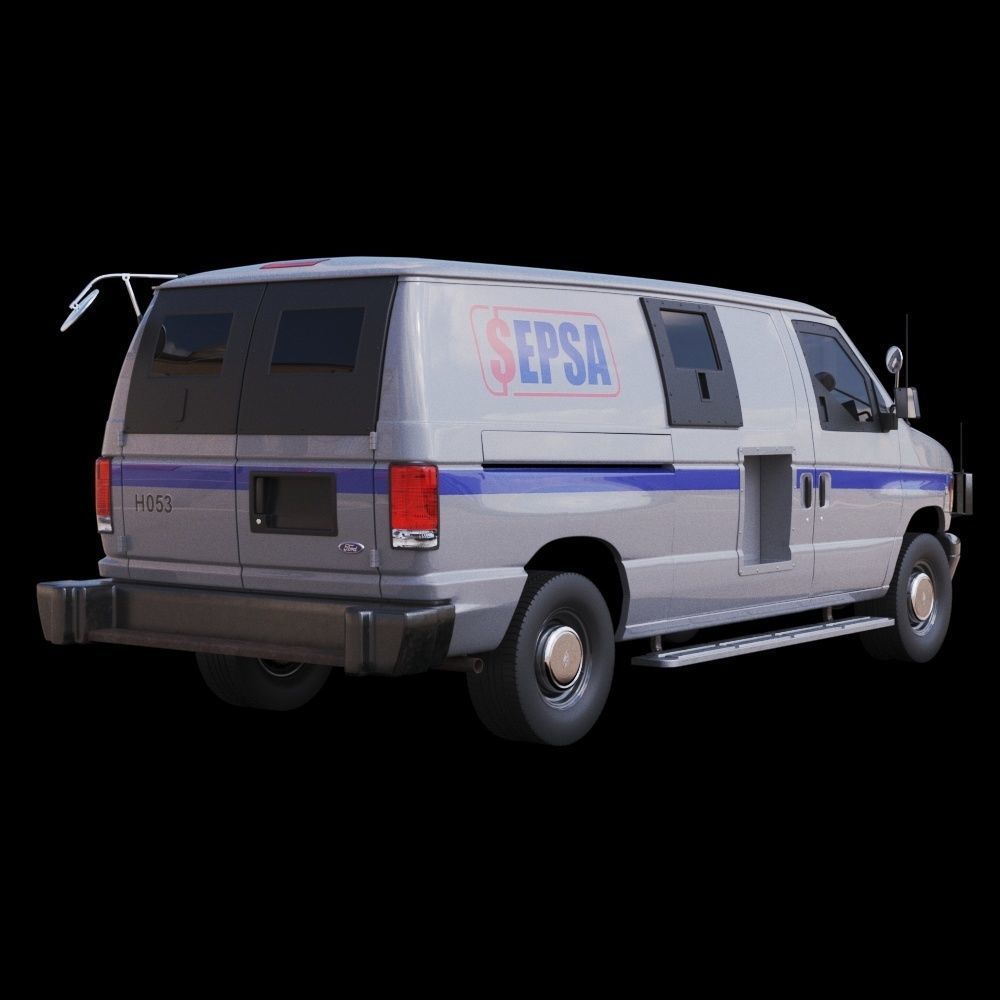 Armored Van Money Truck 3D model_2