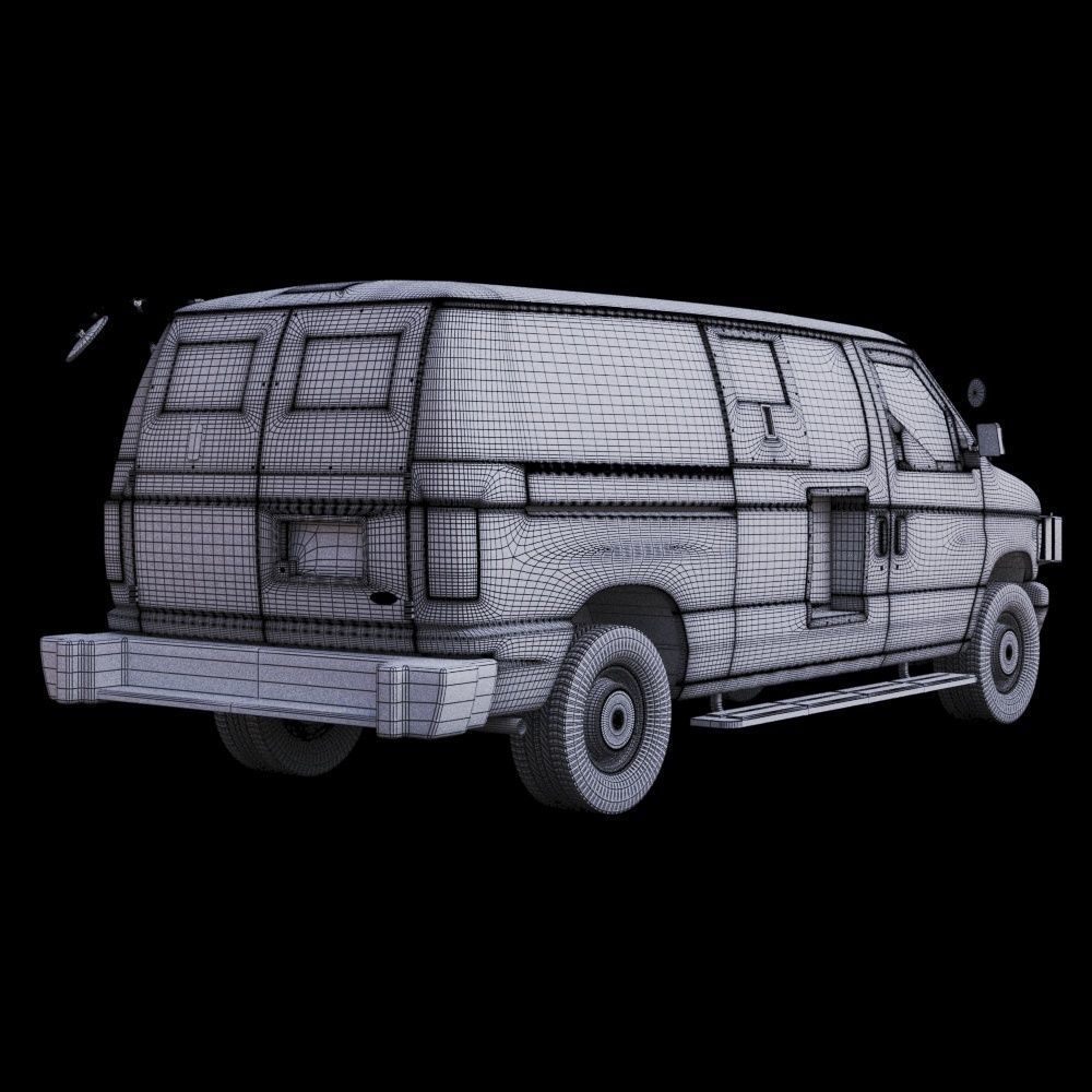 Armored Van Money Truck 3D model_3