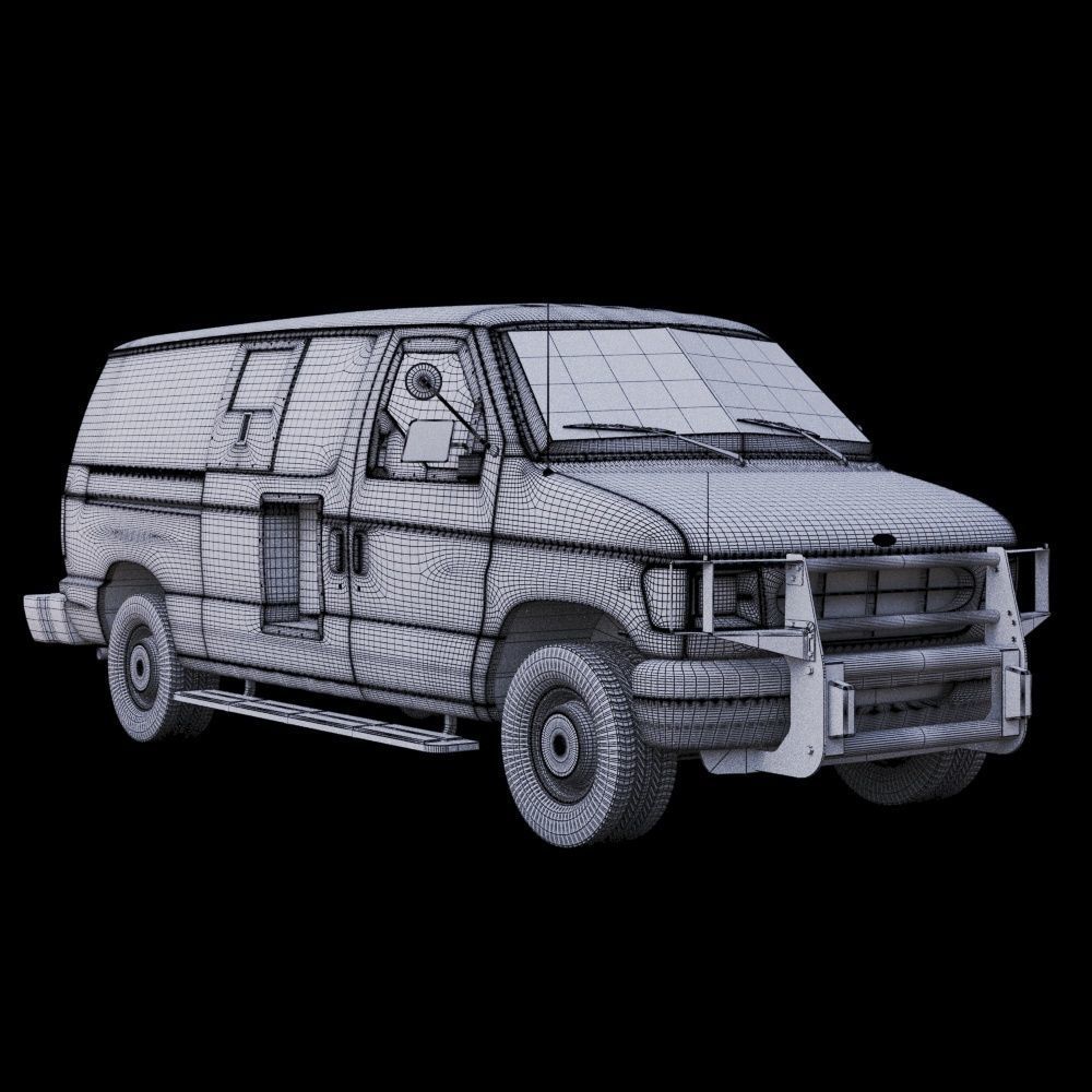 Armored Van Money Truck 3D model_1