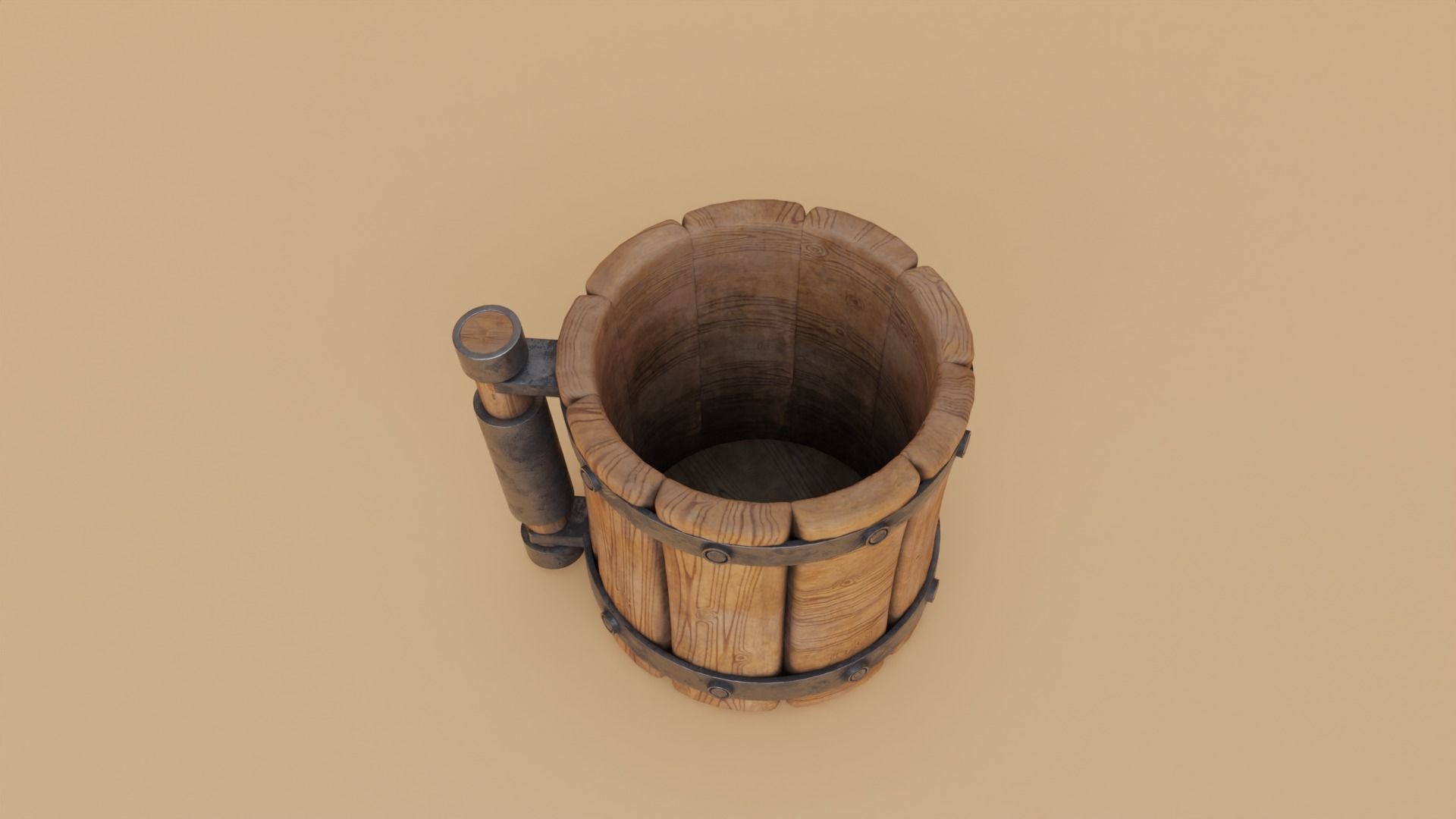 Viking Mug Low-poly 3D model_1