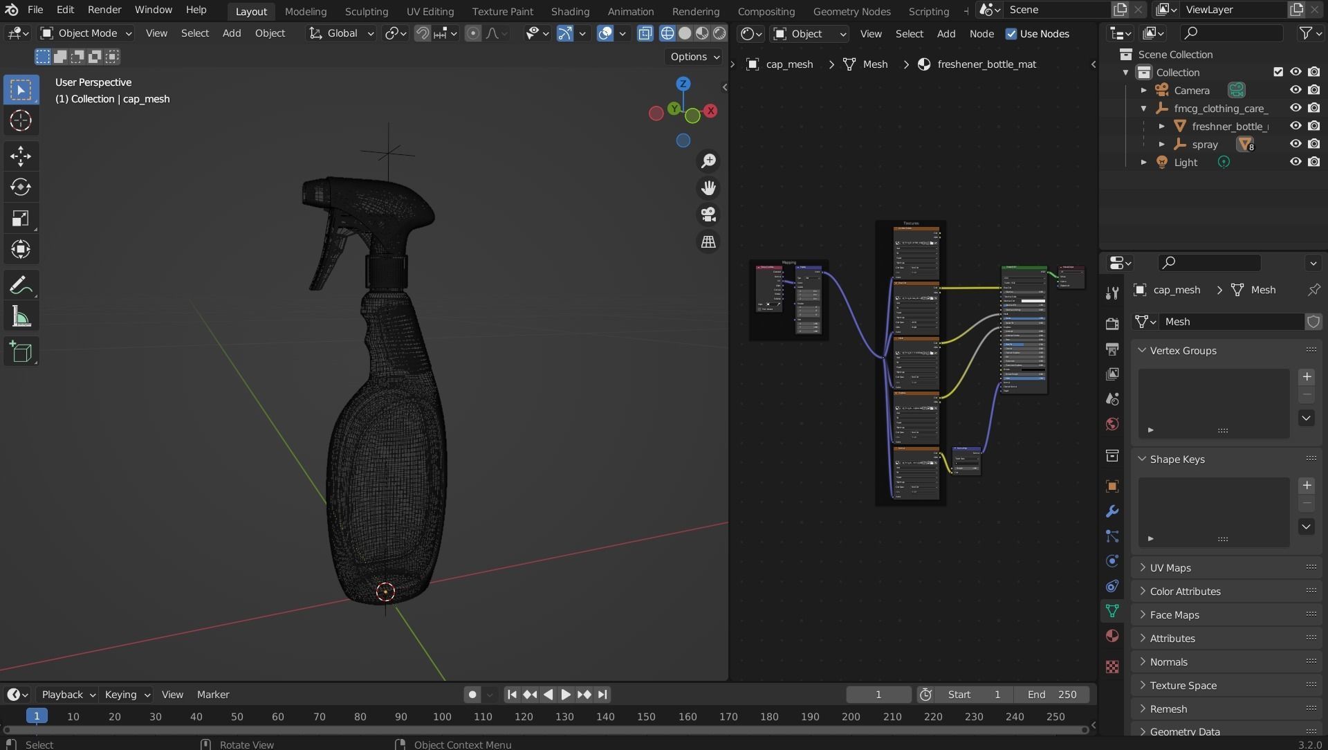 Freshener Bottle Low-poly 3D model_5