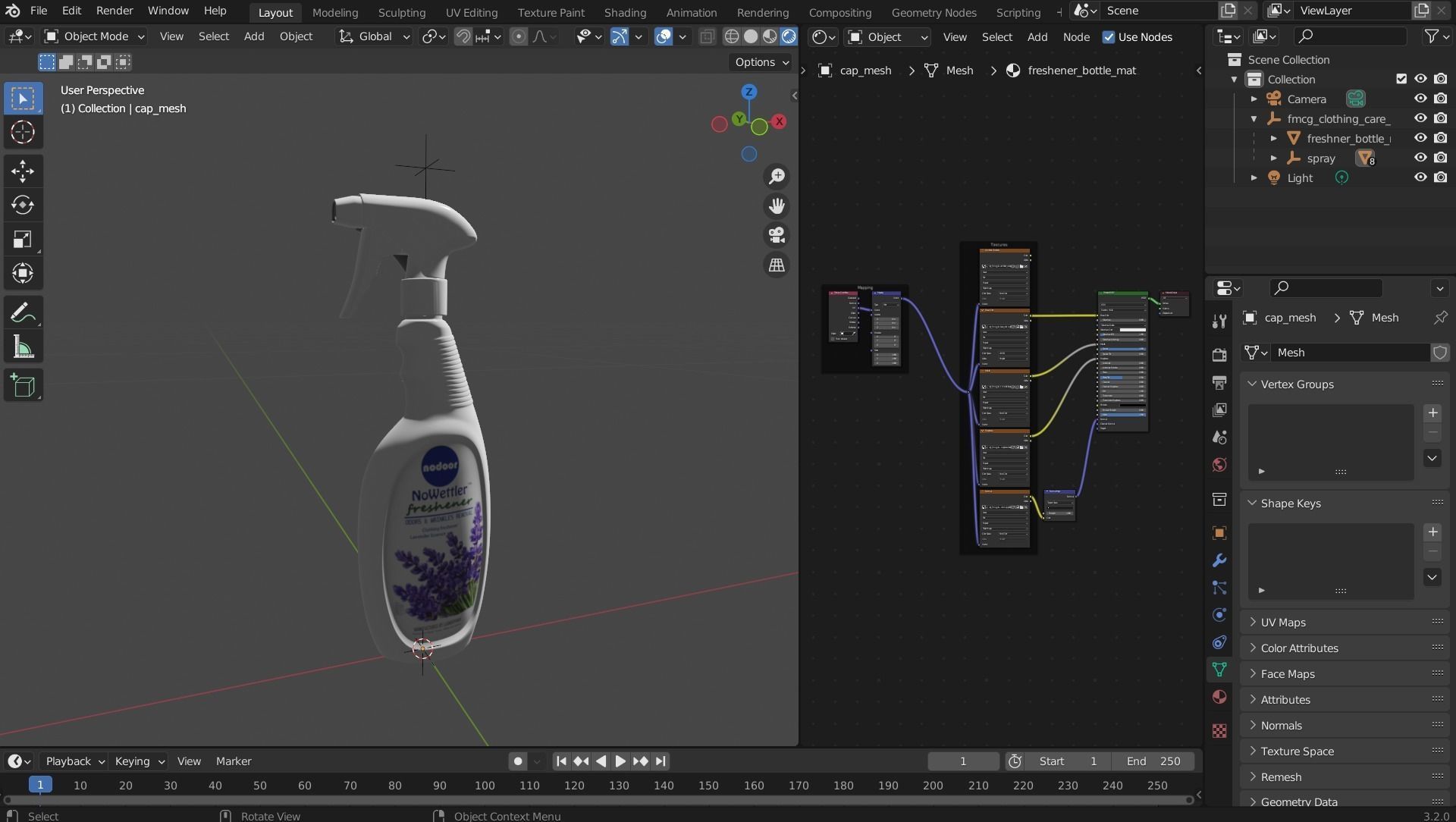Freshener Bottle Low-poly 3D model_8