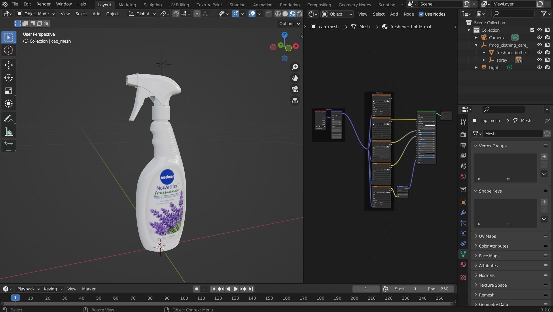 Freshener Bottle Low-poly 3D model_7