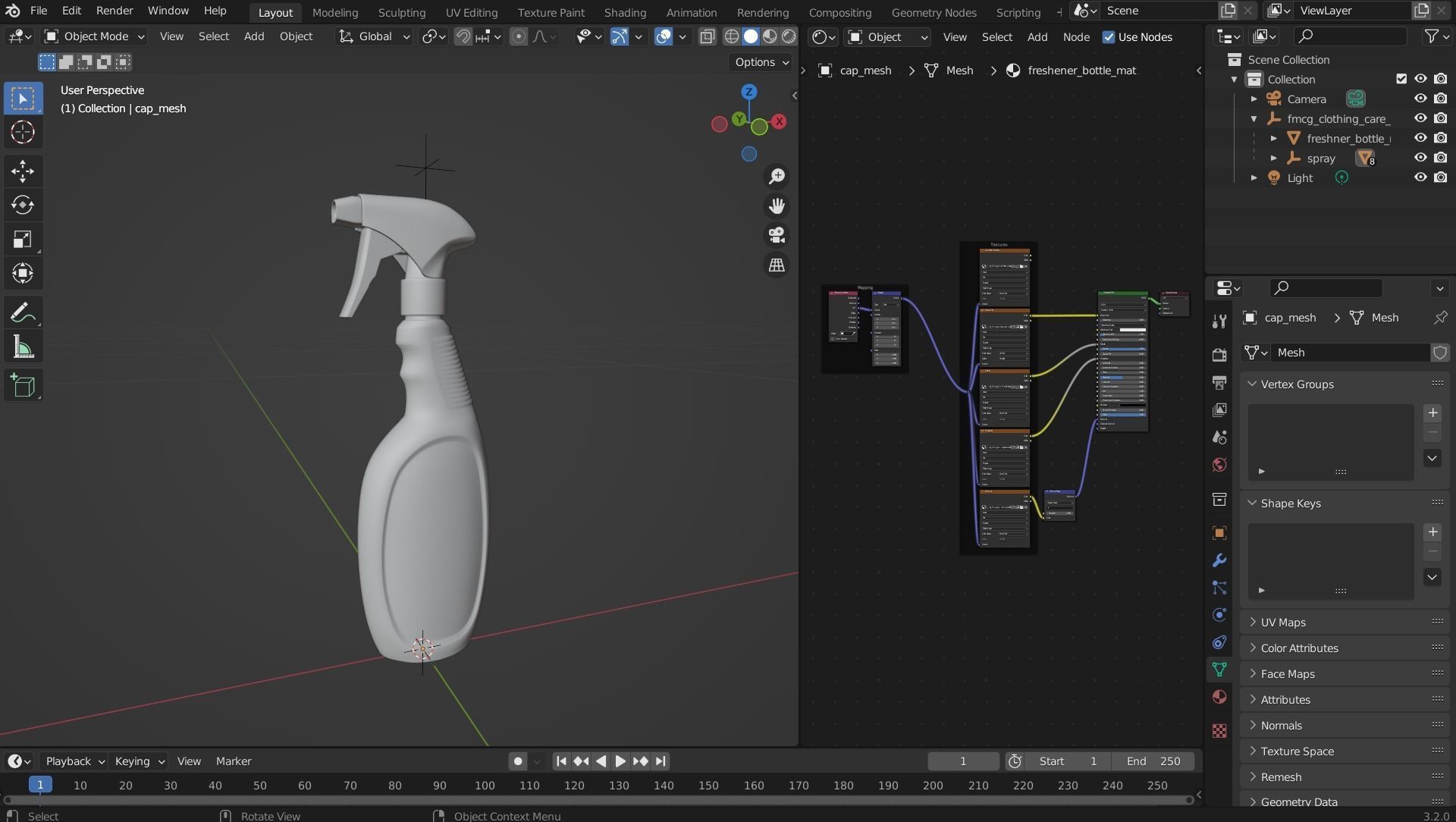 Freshener Bottle Low-poly 3D model_6