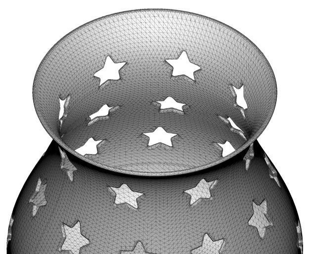 Transparent Star Flower Vase 3D model_3