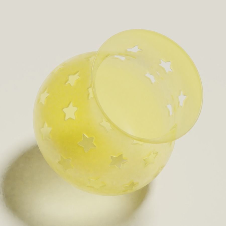 Transparent Star Flower Vase 3D model_1
